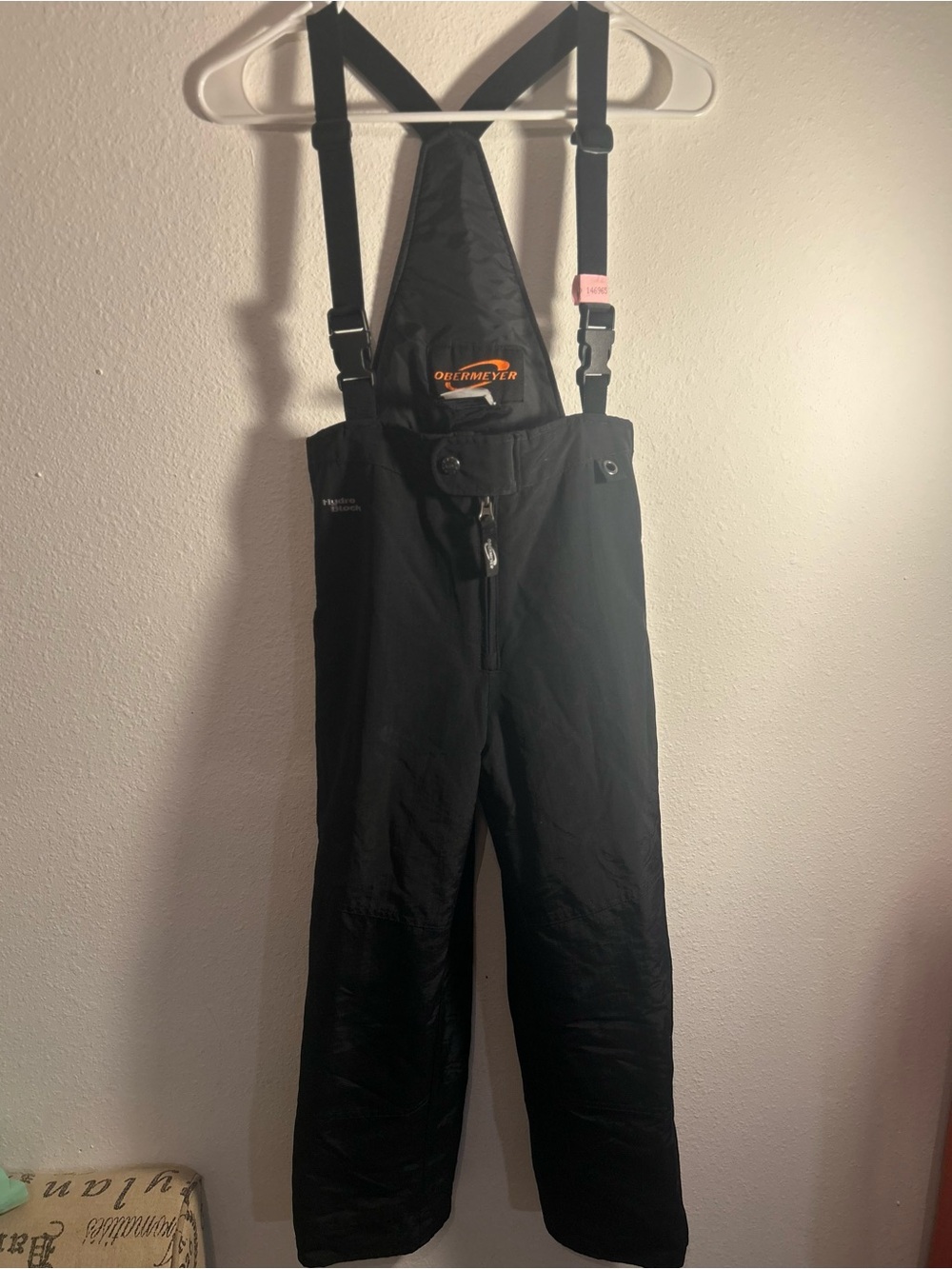 Obermeyer Black Insulated Bib Snow Pants kids
